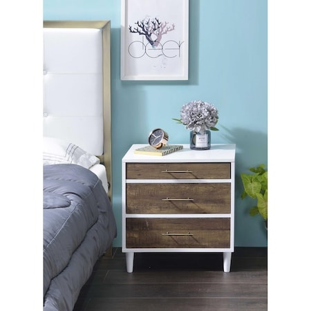 Made-To-Order White & Weathered Oak Nightstand MA3708480